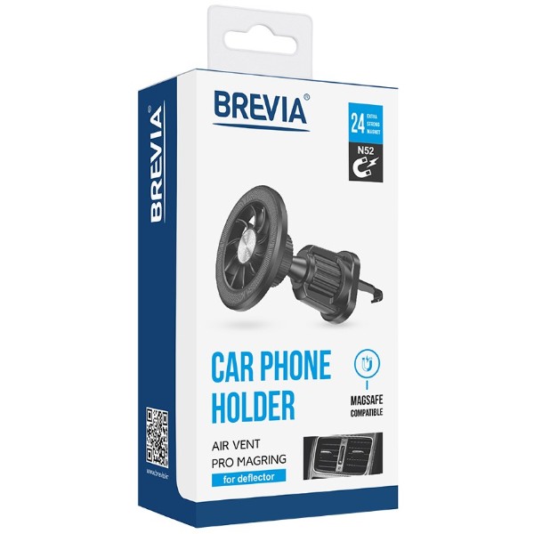 Фото - Автотримач Brevia Air Vent Pro MagRING Magsafe (48610)